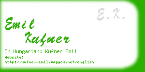 emil kufner business card